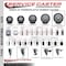 Service Caster 6'' Thermoplastic Rubber Wheel Swivel 1-3/4'' Expanding Stem Caster Set 2 Brakes, 4PK SCC-EX20S614-TPRB-2-PLB-2-134 - alternate 3